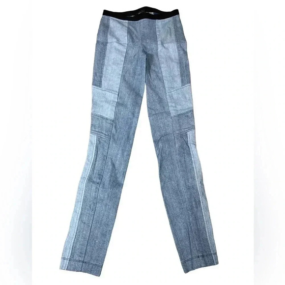 BCBG Patchwork  MAXAZARIA Jegging Blue Jean Pants Size Small - Picture 2 of 7